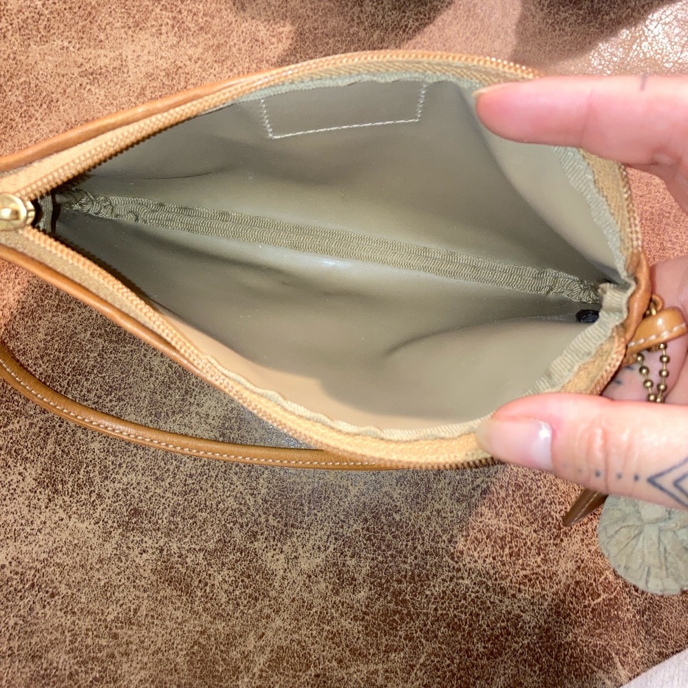Coach vintage 2005 Hamptons leatherware nylon champagne Tote and Wristlet Set - Picture 10 of 16